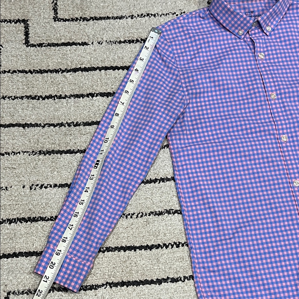 Vineyard Vines Pink and Blue Gingham Button-Down Shirt - Picture 5 of 7